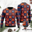 Chicago Bears Logo Checkered Flannel Design Ugly Christmas Sweater