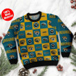 Jacksonville Jaguars Logo Checkered Flannel Ugly Christmas Sweater