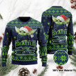 Seattle Seahawks Cute Baby Yoda Grogu Ugly Christmas Sweater