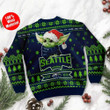 Seattle Seahawks Cute Baby Yoda Grogu Ugly Christmas Sweater