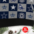 Dallas Cowboys Logo Checkered Flannel Ugly Christmas Sweater
