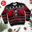 New England Patriots Jack Skellington Halloween Holiday Party Ugly Christmas Sweater