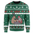 Reindeer And Santa Ugly Christmas Sweater