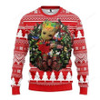 Nhl Detroit Red Wings Groot Hug Ugly Christmas Sweater