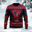 Houston Texans Football Team Logo Custom Name Personalized Ugly Christmas Sweater