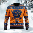 Auburn Tigers Football Team Logo Custom Name Personalized Ugly Christmas Sweater