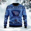 Tennessee Titans Football Team Logo Custom Name Personalized Ugly Christmas Sweater