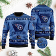 Tennessee Titans Football Team Logo Custom Name Personalized Ugly Christmas Sweater