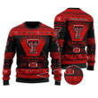 Texas Tech Red Raiders Football Team Logo Personalized Ugly Christmas Sweater