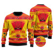 Maryland Terrapins Football Team Logo Custom Name Personalized Ugly Christmas Sweater