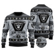 Las Vegas Raiders Football Team Logo Custom Name Personalized Ugly Christmas Sweater