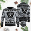 Las Vegas Raiders Football Team Logo Custom Name Personalized Ugly Christmas Sweater