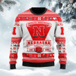 Nebraska Cornhuskers Football Team Logo Personalized Ugly Christmas Sweater
