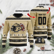 Purdue Boilermakers Custom Name & Number Personalized Ugly Christmas Sweater