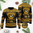Missouri Tigers Football Team Logo Custom Name Personalized Ugly Christmas Sweater