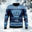 North Carolina Tar Heels Football Team Logo Personalized Ugly Christmas Sweater