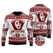 Oklahoma Sooners Football Team Logo Custom Name Personalized Ugly Christmas Sweater