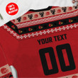 Louisville Cardinals Custom Name & Number Personalized Ugly Christmas Sweater