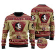 Florida State Seminoles Football Team Logo Personalized Ugly Christmas Sweater