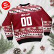 Arkansas Razorbacks Custom Name & Number Personalized Ugly Christmas Sweater