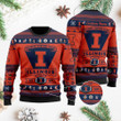 Illinois Fighting Illini Football Team Logo Personalized Ugly Christmas Sweater