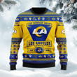 Los Angeles Rams Football Team Logo Custom Name Personalized Ugly Christmas Sweater