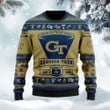 Georgia Tech Yellow Jackets Football Team Logo Personalized Ugly Christmas Sweater