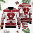 Stanford Cardinal Football Team Logo Custom Name Personalized Ugly Christmas Sweater