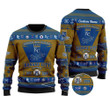 Kansas City Royals Football Team Logo Custom Name Personalized Ugly Christmas Sweater