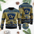 Georgia Tech Yellow Jackets Football Team Logo Personalized Ugly Christmas Sweater