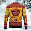 Iowa State Cyclones Football Team Logo Personalized Ugly Christmas Sweater