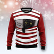 Black Cat Six Feet Ugly Christmas Sweater, Perfect Holiday Gift