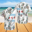 Navy Chicago Hawaiian Shirt