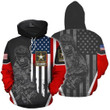 Pemagear American Veteran 3D All Over Print Hoodie, Zip-Up Hoodie