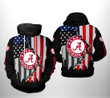 Pemagear Alabama Crimson Tide NCAA US Flag 3D All Over Print Hoodie, Zip-Up Hoodie