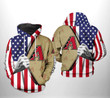 Pemagear Arizona Diamondbacks MLB US Flag 3D All Over Print Hoodie, Zip-Up Hoodie