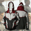 Pemagear Avengers Endgame Quantum Realm Sweatshirt Jacket Advanced Tech 3D All Over Print Hoodie, Zip-Up Hoodie