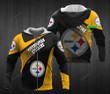 Pemagear Personalized Pittsburgh Steelers 3D All Over Print Hoodie, Zip-Up Hoodie