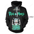 Pemagear Rick and Morty Rick Peace Among worlds 3D All Over Print Hoodie, Zip-Up Hoodie