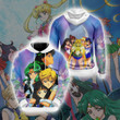 Pemagear Sailor Moon - Characters Unisex 3D All Over Print Hoodie, Zip-Up Hoodie