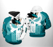 Pemagear San Jose Sharks NHL Team Skull 3D All Over Print Hoodie, Zip-Up Hoodie