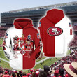 Pemagear San Francisco 49ers 3D All Over Print Hoodie, Zip-Up Hoodie
