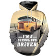 Pemagear School Bus Driver 3D All Over Print Hoodie, Zip-Up Hoodie