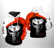 Pemagear San Francisco Giants MLB Skull Punisher 3D All Over Print Hoodie, Zip-Up Hoodie