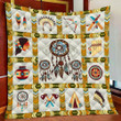 Native American Ver1 Fleece Blanket Quilt Blanket