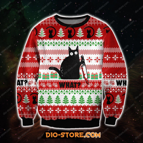 What Black Cat Ugly Christmas Sweater,