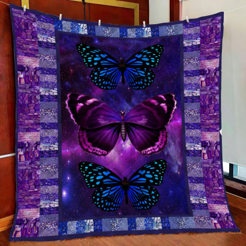 Butterfly Ver10Fleece Blanket Quilt Blanket
