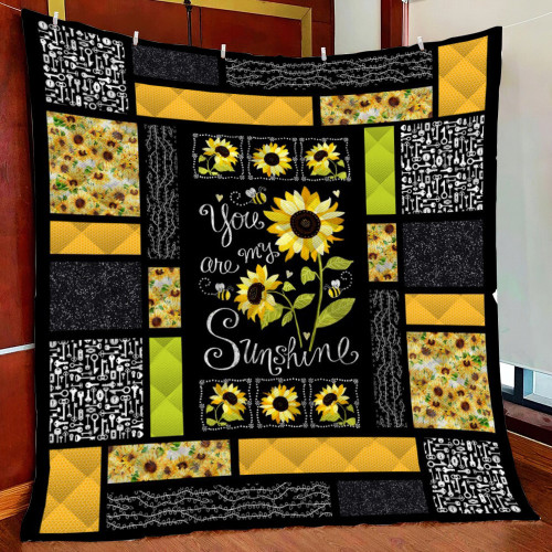 Sunflowers You Are My Sunshine Fleece Blanket Quilt Blanket For Bed