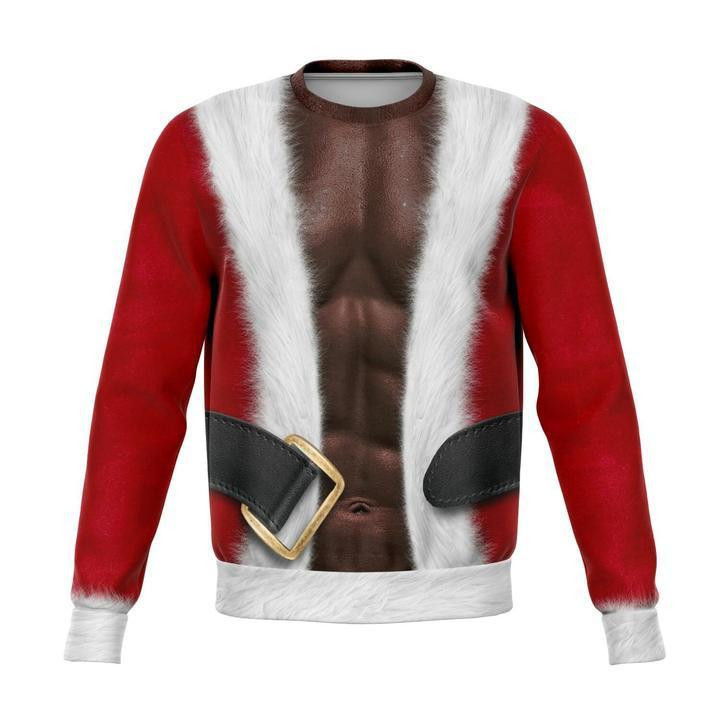 African Black Santa Ugly Christmas Sweater