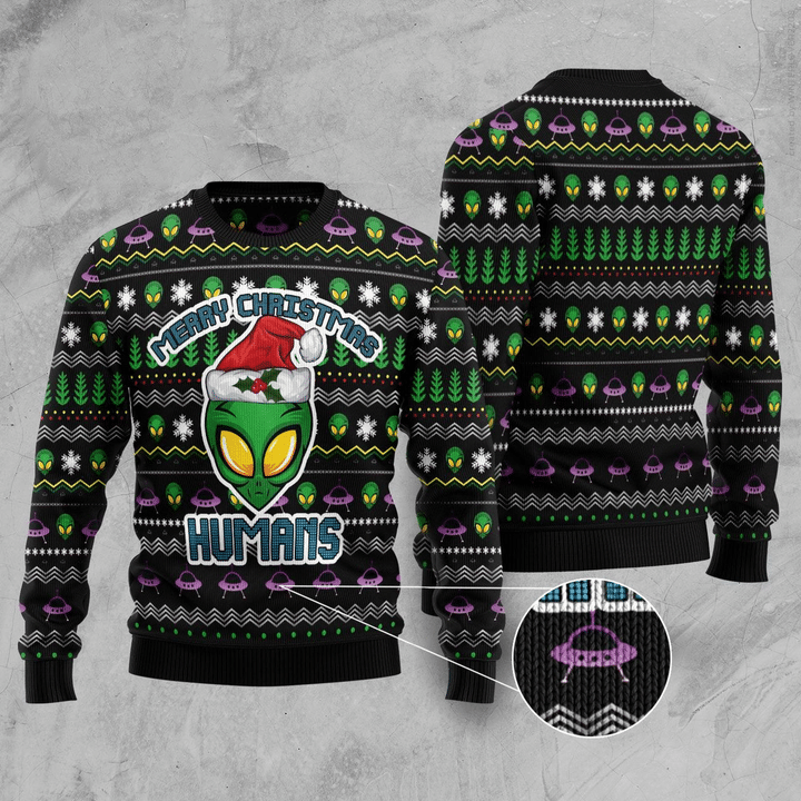 Alien Merry Ugly Christmas Sweater